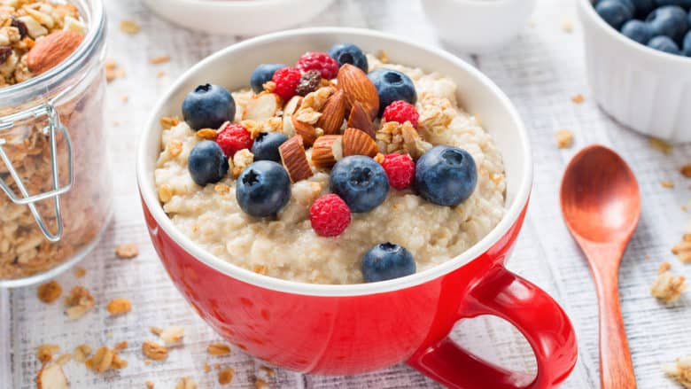 Healthy breakfast porridge oatmeal