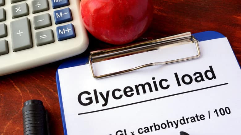 Paper with title Glycemic load and formula.